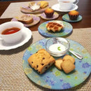  ORI-ZARA (桜) ブルー L｜西陣織【お皿】