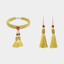 CAT NECKLACE & EARRINGS SET KURAMA, Pet Supply, Kyoto buddhist beads