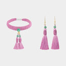 CAT NECKLACE & EARRINGS SET HEIAN, Pet Supply, Kyoto buddhist beads