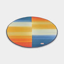 イケヒコ い草ラグ デニムFジョイ 赤 (楕円：190×210cm)【い草-畳】