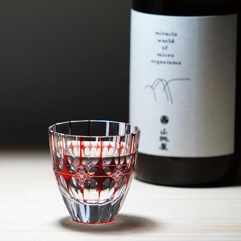 GUINOMI (RED), Sake Glass, rinzen Kiriko