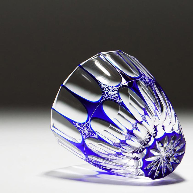 GUINOMI (BLUE), Sake Glass, rinzen Kiriko