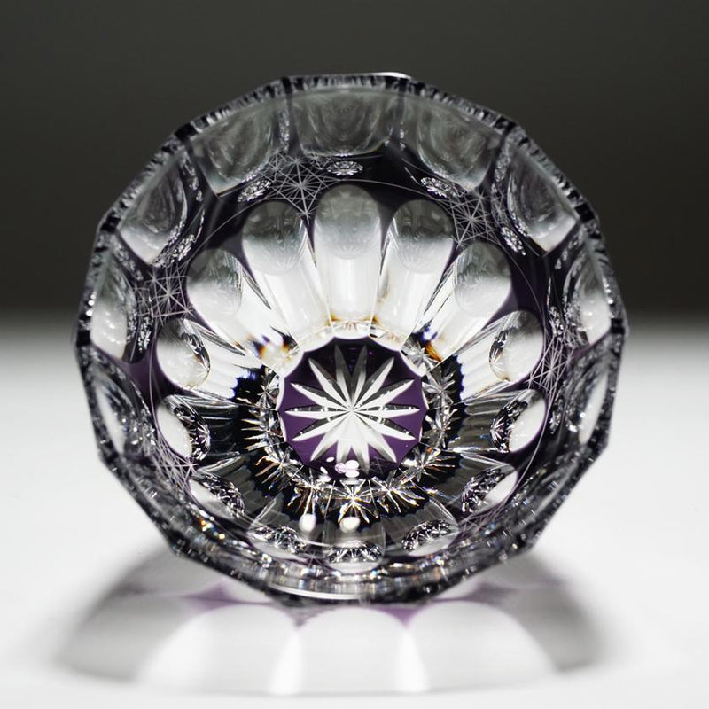 GUINOMI (PURPLE), Sake Glass, rinzen Kiriko