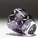 凛然 ぐいのみ 菊七宝 -kiku shippo- (紫)【切子】