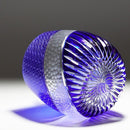 凛然 ienomiグラス 白蛇 -haku ja- (青)【切子】