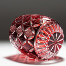 凛然 ienomiグラス 菊七宝 -kiku shippo- (赤)【切子】