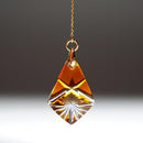 凛然 アメリカンピアス  星涙 -hoshi no namida- 2ヶ (アンバー)【切子】