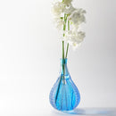 凛然 つぼ型一輪挿し 菊のグラデーション-kiku gradation - (1点物)【切子】