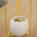 涼の音 花結晶・白 | 京焼-清水焼【置型風鈴】