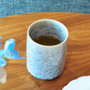 陶葊 花結晶 (銀藤) 湯呑み【京焼-清水焼】