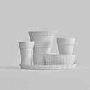 6-PIECE SET FOR LIVING ALONE MATT WHITE, Arita Ware
