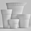 CUP 4-PIECE SET MATT WHITE, Arita Ware
