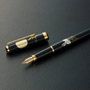MAKIE FOUNTAIN PEN, MOON AND RABBIT (Nib 18kt Gold M), Kanazawa Gold Leaf