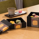ANTIQUE FOIL Three Tiers (BLACK) JUBAKO BENTO BOX | Kanazawa Gold Leaf | HAKUICHI