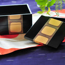 ANTIQUE FOIL Three Tiers (BLACK) JUBAKO BENTO BOX | Kanazawa Gold Leaf | HAKUICHI