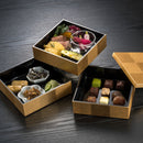 ICHIMATSU/Checkerboard Pattern Three Tiers JUBAKO BENTO BOX | Kanazawa Gold Leaf | HAKUICHI