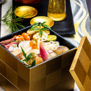 ICHIMATSU/Checkerboard Pattern Three Tiers JUBAKO BENTO BOX | Kanazawa Gold Leaf | HAKUICHI