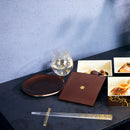 KAGA SHIKISAI Plum-Shaped Plate Sepia | Kanazawa Gold Leaf | HAKUICHI