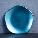 KAGA SHIKISAI Plum-Shaped Plate Water Blue | Kanazawa Gold Leaf | HAKUICHI