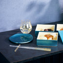 KAGA SHIKISAI Plum-Shaped Plate Water Blue | Kanazawa Gold Leaf | HAKUICHI