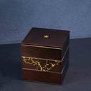 KAGA SHIKISAI SEPIA JUBAKO BENTO BOX | Kanazawa Gold Leaf | HAKUICHI