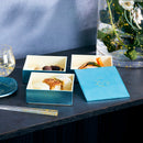 KAGA SHIKISAI WATER BLUE JUBAKO BENTO BOX | Kanazawa Gold Leaf | HAKUICHI