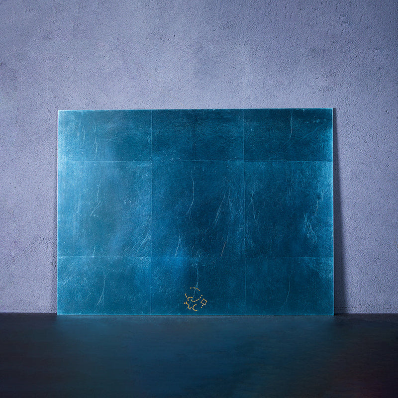 [PLACEMAT] KAGA SHIKISAI Water Blue | Kanazawa Gold Leaf | HAKUICHI