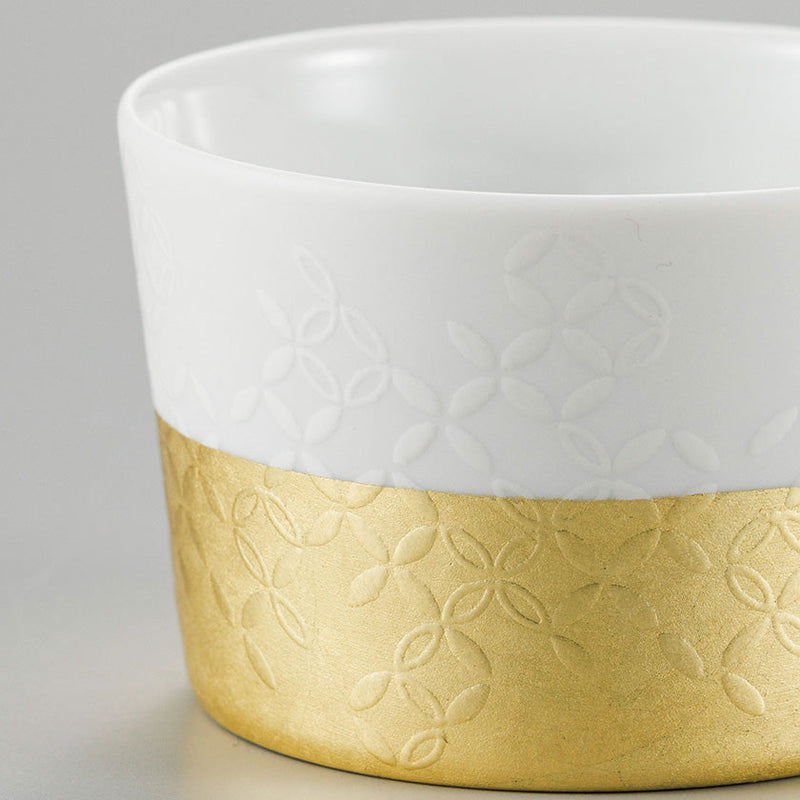 [Small Bowl] Fine Pattern SHIPPO Foil Ceramic Bowl | Kanazawa Gold Leaf | HAKUICHI