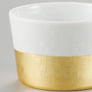 [Small Bowl] Fine Pattern CHECKERED Ceramic Bowl | Kanazawa Gold Leaf | HAKUICHI