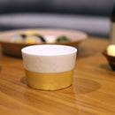 [Small Bowl] Fine Pattern CHECKERED Ceramic Bowl | Kanazawa Gold Leaf | HAKUICHI