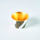 [Small Bowl] BLUE GRAIN Pattern 2.83inch Kutani Porcelain Bowl | Kanazawa Gold Leaf | HAKUICHI