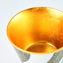 [Small Bowl] BLUE GRAIN Pattern 2.83inch Kutani Porcelain Bowl | Kanazawa Gold Leaf | HAKUICHI