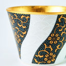 [Small Bowl] BLUE GRAIN Pattern 2.83inch Kutani Porcelain Bowl | Kanazawa Gold Leaf | HAKUICHI