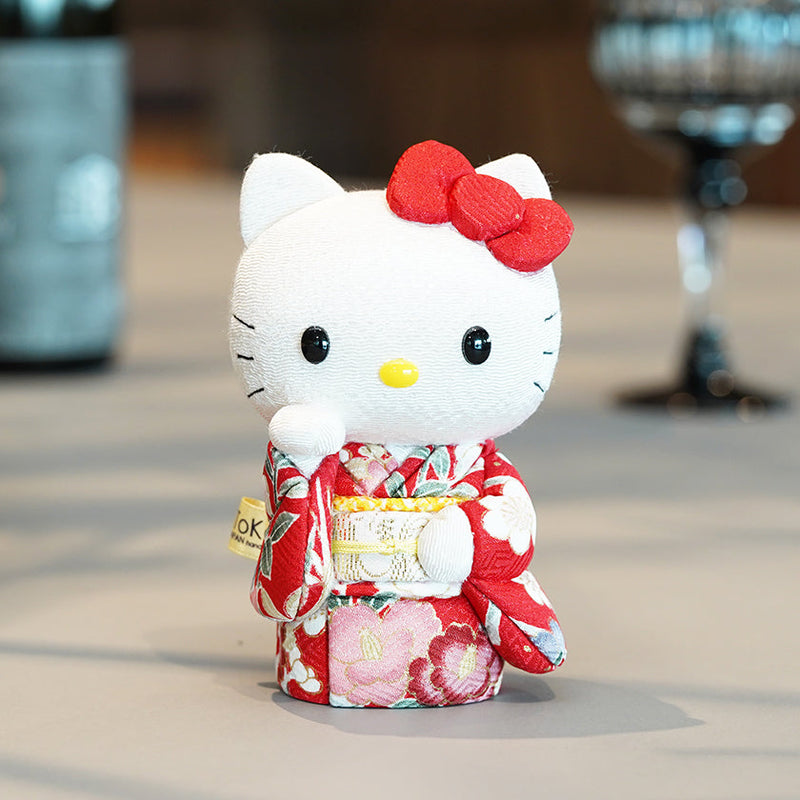 HELLO KITTY (RED), Beckoning Lucky Cat, Edo Art Dolls