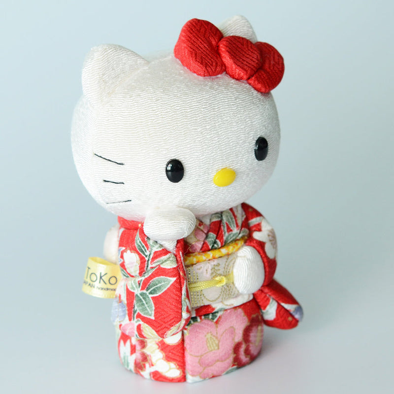 HELLO KITTY (RED), Beckoning Lucky Cat, Edo Art Dolls