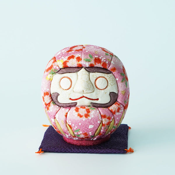 EDO DARUMA CHIRIMEN PINK (S), Edo Art Dolls