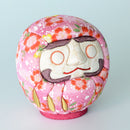 EDO DARUMA CHIRIMEN PINK (S), Edo Art Dolls