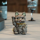 MANEKI NEKO CAMOUFLAGE (GREEN), Beckoning Lucky Cat, Edo Art Dolls