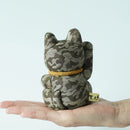 MANEKI NEKO CAMOUFLAGE (GREEN), Beckoning Lucky Cat, Edo Art Dolls