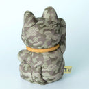 MANEKI NEKO CAMOUFLAGE (GREEN), Beckoning Lucky Cat, Edo Art Dolls
