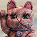 MANEKI NEKO CAMOUFLAGE (RED), Beckoning Lucky Cat, Edo Art Dolls