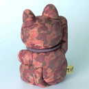 MANEKI NEKO CAMOUFLAGE (RED), Beckoning Lucky Cat, Edo Art Dolls