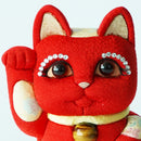 MANEKI NEKO FENG SHUI DX RED (M), Beckoning Lucky Cat, Edo Art Dolls