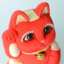 MANEKI NEKO FENG SHUI DX RED (M), Beckoning Lucky Cat, Edo Art Dolls