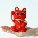 MANEKI NEKO FENG SHUI DX RED (M), Beckoning Lucky Cat, Edo Art Dolls