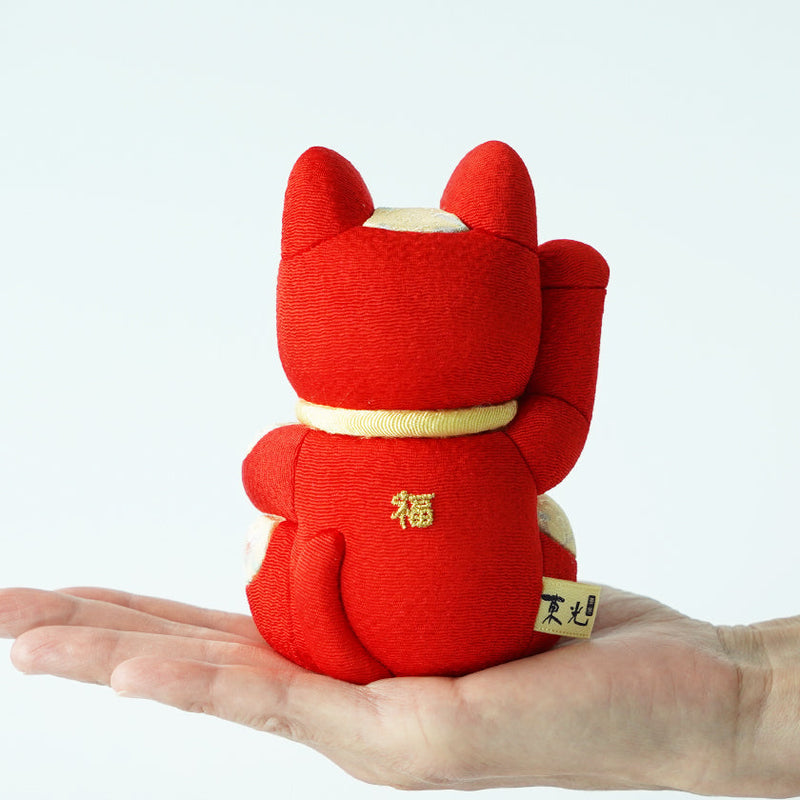 MANEKI NEKO FENG SHUI DX RED (M), Beckoning Lucky Cat, Edo Art Dolls