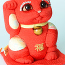 MANEKI NEKO FENG SHUI DX RED (M), Beckoning Lucky Cat, Edo Art Dolls