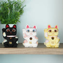 MANEKI NEKO FENG SHUI DX WHITE (M), Beckoning Lucky Cat, Edo Art Dolls