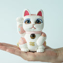 MANEKI NEKO FENG SHUI DX WHITE (M), Beckoning Lucky Cat, Edo Art Dolls
