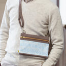  ブルー チョコミント｜西陣織【サコッシュ】